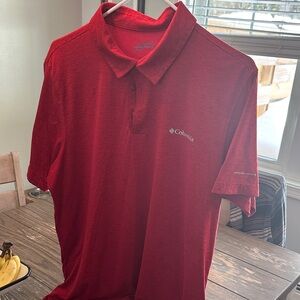 Columbia Men's Vibrant Red Polo Shirt